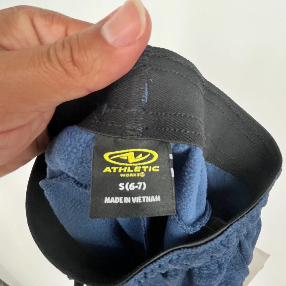 Athletic Works Jogger Pants‎ Boys Small 6-7 Blue Heather Tech Fleece DriWorks